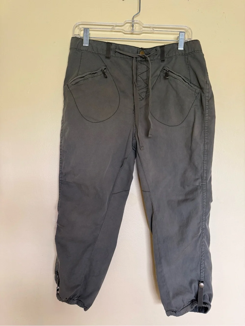 Free People Women's Olive Drawstring Cargo Joggers size 4